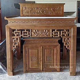 Mua Bàn thờ 2 tầng kèm tủ  Án Gian Thờ 2 Tầng Gỗ Sồi Nga Màu Hương Vàng Đẹp Bền Rẻ. - Xám