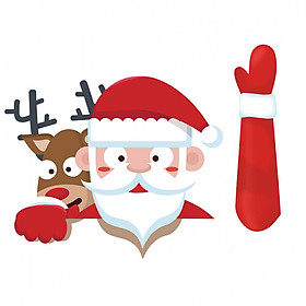 Miếng Dán Ông Già Noel Cho Kính Chắn Gió