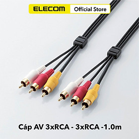 Cáp AV 3xRCA - 3xRCA, 1.0m ELECOM AV-WRY nhiều kích thước - Hàng chính hãng