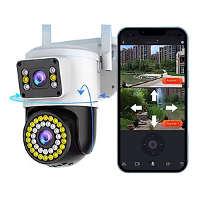 Mua Camera IP wifi 4mp Full 2K ngoài trời 2 mắt camera  đàm thoại 2 chiều
