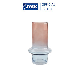 Lọ hoa | JYSK Kris | thủy tinh | xanh/hồng | DK15xC25cm