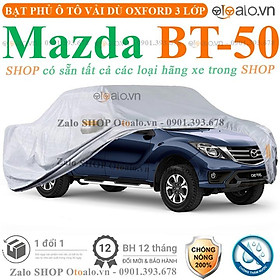 Bạt che phủ xe ô tô Mazda BT50 3 lớp cao cấp