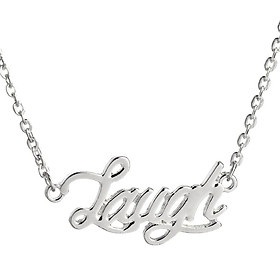 Simple Laugh Word Pendant Necklace Choker Collar Chain Women Jewelry