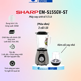 Mua Máy xay sinh tố Sharp EM-S155GV-ST/EM-S154PV-WH - Hàng chính hãng - Bảo Hành 6 Tháng