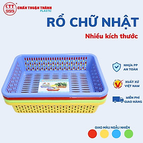 Mua Rổ nhựa chữ nhật Chấn Thuận Thành  Rổ Đựng Thực Phẩm Nhựa PP Cao Cấp  nhiều màu  nhiều kích thước