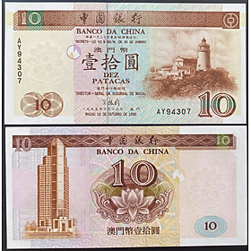 Mua Tiền MACAO hay MACAU 10 PATACAS BOC 1995 P 90 UNC