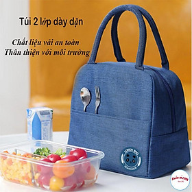 Mua Hộp cơm thủy tinh 3 ngăn tặng kèm túi đựng giữ nhiệt 2 lớp Lunch Bag cao cấp 00995