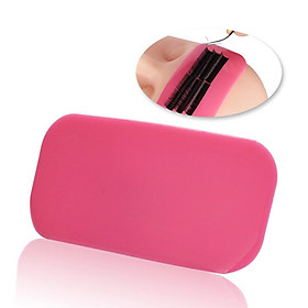 Eyelash Extension Loose Lash Glue Stand Holder Pink Silicone Pad Extensions