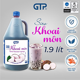Siro Khoai môn GTP (1.9L/chai) - Chuyên dùng pha chế: Trà sữa, Trà trái cây, Cocktail, Mocktail