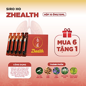 Combo 6 Siro Ho Zhealth Tăng Sức Đề Kháng, Giảm Ho, Đau Rát Họng, Cảm Cúm