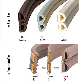 Mua Nẹp xốp khe cửa sợi kép có keo cách âm chống tiếng ồn chống bụi chống hơi lạnh thất thoát Phụ kiện ô tô cao cấp - Trắng