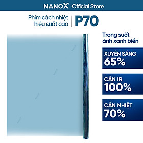 Phim cách nhiệt sáng màu, độ trong suốt cao, chống IR & UV cho nhà kính NanoX P70