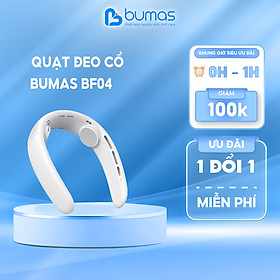 Mua Quạt Đeo Cổ BUMAS BF04 - Mini Mỏng Nhẹ  Nhỏ Gọn Linh Hoạt Mở Rộng  Quạt Đeo Cổ Làm Mát Mỏng Nhẹ - Hàng Chính Hãng