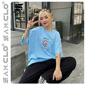 Áo thun tay lỡ nữ SAM CLO freesize phông form rộng Unisex, mặc lớp, nhóm, cặp in chữ missout BAKERY