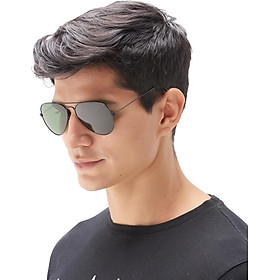 Love Lian (LianSan) Sunglasses Men's sunglasses driver driving glasses men's frog mirror 3025GS black box dark green film