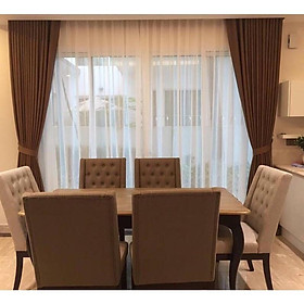 Mua Rèm vải màu nâu socola cực sang  cực tây