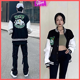 Áo Khoác Bomber Nỉ Ngoại Form Unisex Untp Chữ U Freshkid Siêu Cá Tính