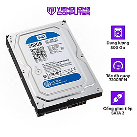 Mua Ổ cứng HDD WD Blue 500GB WD5000AZRZ  thiết bị lưu trữ bộ nhớ đệm 64MB - Hàng chính hãng