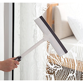 Cây gạt nước tay cầm silicon làm sạch đa năng không trơn trượt để lau cửa sổ / gương kính / tường / sàn nhà ( tặng vỉ dán tưởng to )