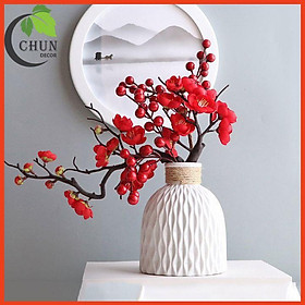 Mua Lọ Hoa  Bình Hoa Đào Thế Mix Đào Đông Đỏ Rước Tài Lộc May Mắn Trang Trí Tết Sang Trọng  Nghệ Thuật