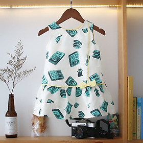 Đầm linen cuốn sách size nhí