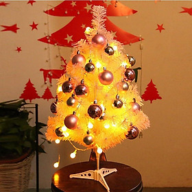 Cây thông noel màu hồng 60cm sẵn phụ kiện trang trí giáng sinh