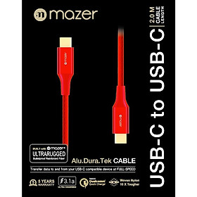 Mua Dây Cáp Mazer ALU.DURA.TEK USBC2C Cable 3.1A (2m) - Hàng chính hãng