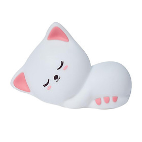 Silicone Night Light for Kids Cute LED Cartoon Cate Shaped Baby Nursery Nightlight - Portable Gift Lamps for Toddler and Kids Bedroom
