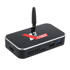 X3 CUBE Android 9.0 TV Box S905X3 Quad-core 64-bit Chipset CPU Cortex-A55 2GB+16GB TV Set Top Box Support BT 4K 1080P