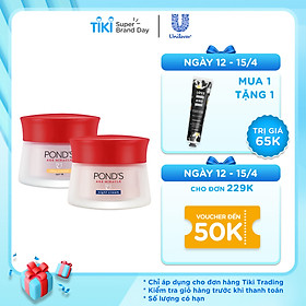 Bộ Đôi Kem Dưỡng Chống Lão Hóa Da Ngày Và Đêm Pond's Age Miracle (50g/hũ)