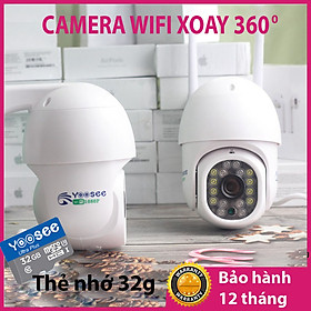 Camera IP ngoài trời X6000 Xoay 360 độ FullHD 1080P chống nước chống bụi dùng ứng dụng Yoosee Ban đêm có màu - Hàng nhập khẩu - X6000 Mini 16 Bóng LED