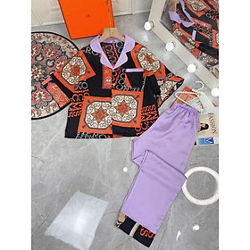 Bộ Satin tay ngắn quần dài dưới 60kg