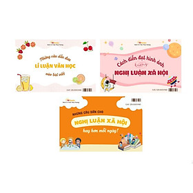 Sách – Combo 3 cuốn FlashCard Những câu dẫn đưa lí luận văn học + nghị luận xã hội