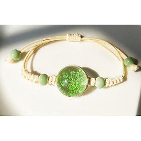 Vòng tay hoa khô màu xanh hi vọng