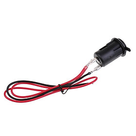 Car Motorcycle Waterproof Cigarette Lighter Power Socket With 30cm Cable