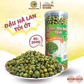 ĐẬU HÀ LAN RANG TỎI ỚT TÂN LỘC PHÁT HŨ 500G [ MẪU MỚI ]