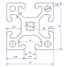 Mua Nhôm định hình 40x40 (LWA-441481745) - Miễn phí cắt theo kích thước yêu cầu (Giá đã bao gồm VAT)