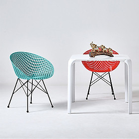 Mua Ghế Ngoài trời Thư Giãn Lưng Lưới Chân Sắt Đan Chắc Chắn - Ghế Cafe Thư Giãn Decor Ban Công sang trọng cao cấp BGN042 Giao màu ngẫu nhiên