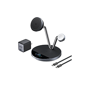 Mua Bộ sạc Anker 25W (đế sạc không dây tản nhiệt A25X7 kèm củ  cáp sạc) Đen (Black) B25X7 - Hàng Chính Hãng