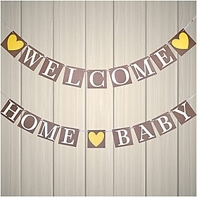 Bộ dây cờ trang trí Welcome home baby banner tbgt18