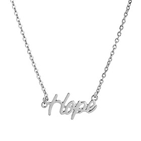 Simple Hope Word Pendant Necklace Choker Chain Women Bridal Jewelry
