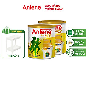 Combo 2 Sữa Bột Anlene Gold 5X Hương Vanilla tặng Kệ 2 tầng đa năng