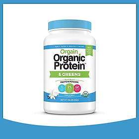 Bột Protein thực vật hữu cơ Orgain Organic Protein Greens 882g hương vani