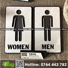 Mua Bộ bảng kích thước toilet Men - Women 2 lớp dán tường