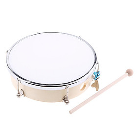 Wooden Baby Tunable Hand Drum Toys Musical Hand Instrument Developing 8 inch