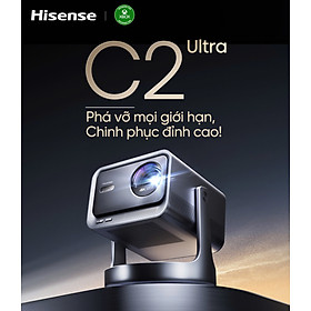 Máy chiếu mini thông minh Hisense C2 Ultra 4K Laser 3 màu, Chơi game siêu mượt, Bảo hành 3 năm - HÀNG CHÍNH HÃNG