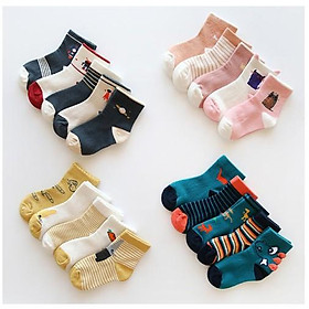 Set 5 đôi tất ,vớ chất cotton đi mùa đông cực ấm cực mềm mịn  cho bé từ 1-12 tuổi