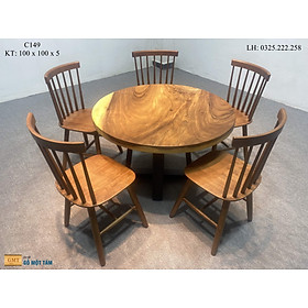 Mua Bàn Ăn Gỗ Me Tây  Bàn Cafe Gỗ Me Tây  Bàn Gỗ Me Tây Nguyên Tấm Dài 1m Rộng 1m Dày 5cm