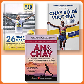 Sách PANDABOOKS combo 3 cuốn chạy bộ để vượt qua+26 giải chạy+Ăn & chạy