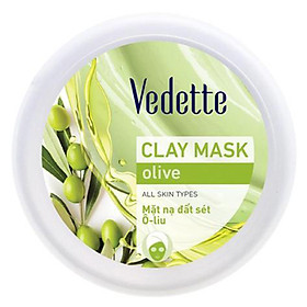 Mặt Nạ Đất Sét Sạch Sâu Dịu Nhẹ Vedette Olive (Nuôi Dưỡng) - Hũ 145g